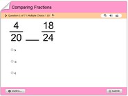 Comparing equivalent fractions